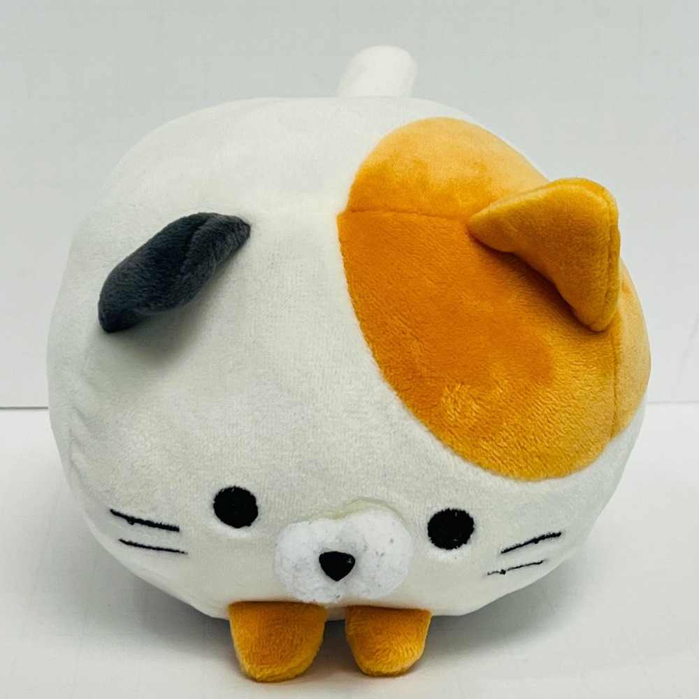 Round Calico Cat Plush Soft Squishy Tricolor Kitten Stuffed Animal 4.5 Inch